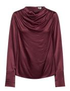 Tammie Satin Blouse Twist & Tango Burgundy