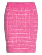 Viaudrey Check Knit Skirt /Ka Vila Pink