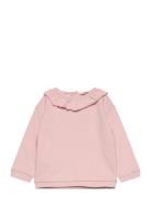 Ruffle Cotton Sweatshirt Mango Pink