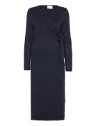 Mlfie Tess L/S Knit Midi Dress 2F Mamalicious Navy