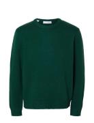 Slhcody Ls Knit Relaxed Crew Neck Noos Selected Homme Green