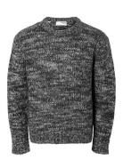 Slhpepper Ls Knit Relaxed Mock Neck Selected Homme Black