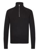 Jjpannel Knit Half Zip Aw24 Jack & J S Black