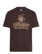 Travel Postcard Graphic Tee Superdry Brown