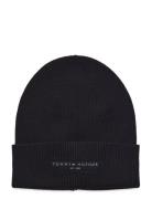 Th Foundation Cotton Beanie Tommy Hilfiger Black