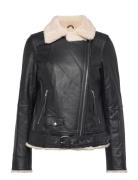 Bea Shearling Leather Biker Jofama Black