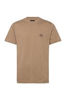 Cotton Jersey Frode Emb Logo Tee Mads Nørgaard Beige