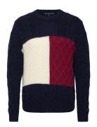 Cable Flag Sweater Tommy Hilfiger Navy