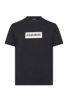 Box Logo Short Sleeve T-Shirt Napapijri Black