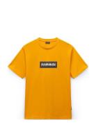 Box Logo Short Sleeve T-Shirt Napapijri Yellow