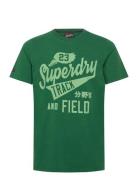 College Scripted Graphic Tee Superdry Green