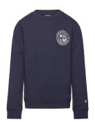 Football Logo Crew Neck Sweatshirt Lyle & Scott Navy