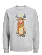 Jjxmas Jolly Sweat Crew Neck Jack & J S Grey