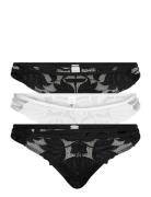 Brief 3 P Brazilian Tanga Flo Lindex Black