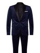 Velvet Tuxedo Suit Lindbergh Navy