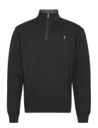 Luxury Jersey Quarter-Zip Pullover Polo Ralph Lauren Black