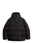 Hooded 5 Baffle Sports Puffer Superdry Black