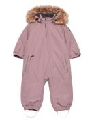 Coverall W. Fake Fur Color Kids Pink