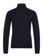 Jjpannel Knit Roll Neck Aw24 Jack & J S Navy