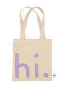 Little Hi. Travel Bag Design Letters Beige