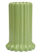 Tubular Vase Design Letters Green