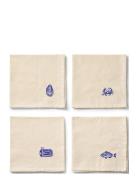 Napkins 4-Pack La Mer Midnatt Beige