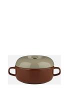 Oiva Bowl With Handles 5Dl+Lid Marimekko Home Brown