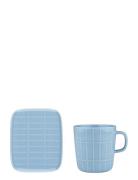 Tiiliskivi Mug 4 Dl+ Plate Marimekko Home Blue