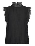 Top With Ruffles Coster Copenhagen Black