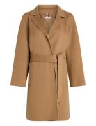 Reg Df Wool Belted Coat Tommy Hilfiger Beige