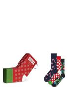 3-Pack X-Mas Stocking Socks Gift Set Happy Socks Red