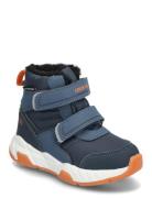 Boots W. Velcro, Wp Color Kids Blue