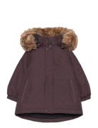 Parka W. Fake Fur Color Kids Burgundy