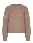 Vmfeng Ls O-Neck Pullover Ga Boo Vero Moda Brown