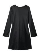 Nlfsatin Ls Bow Dress LMTD Black