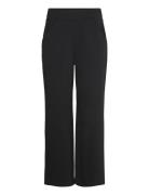 Wide Leg Trousers, Long, Solid Papu Black