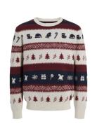 Jjxmas Snowball Knit Crew Neck Jack & J S Cream