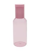 Tube Glass Carafe 1L Design Letters Pink