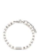 Samie - Bracelet In White And Steel Samie White