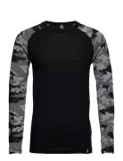 Camo Merino Wool Crew Bula Grey