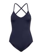 Puma Swim Women Vneck Padded Swimsuit 1P Puma Swim Navy