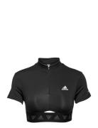 Hyperglam Crop Zip Tee W Adidas Performance Black