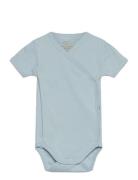 Baby Rib Jersey Body Crossover W. Ss Copenhagen Colors Blue