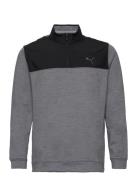 Cloudspun Colorblock 1/4 Zip PUMA Golf Grey