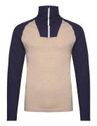 Retro Merino Wool Halfzip Sweater Bula Beige