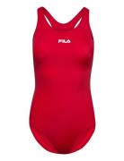 Saki Racer Back Swimsuit FILA Red