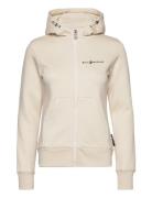 W Gale Logo Zip Hood Sail Racing Beige