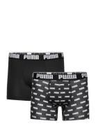 Puma Men Everyday Aop Print Boxer 2 PUMA Black