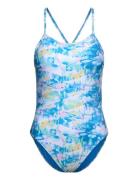 Nike Cut Out Piece Hydrastrong Multi Print NIKE SWIM Blue