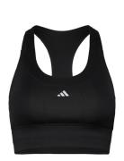 Run Pocket Medium Support Bra Adidas Performance Black